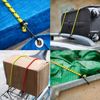 Basic Bungee Strap 12 Bungee Cords with Hooks, Elastic Straps UV-Resistant for Securing Gardening, Tent,Luggage