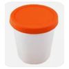 FOUR Ice Cream Containers- 1 Quart Freezer Storage Tubs with Silicone Lids