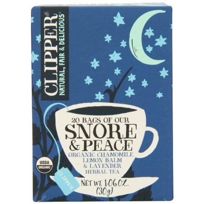 Clipper Snore & Peace - Org Chamomile Lemon Balm & Lavender - R 20env (Pack of 6)