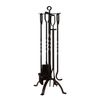 Five-Piece Fireplace Tool Set Modern Accessories with Stand for Indoor Use
