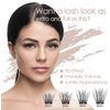DIY Eyelash Extension, 3D Effect Glue Bonded Individual Lash 12 Clusters volume