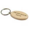 County Engraving Oval Front Door Keys Wooden Keyring Key Ring