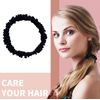 YINKE Hair Ties, Scrunchies, Silk, Hair Ties, No Marks, Hair Ties, Hair Ties, Hair Ties, Hair Rings, Hair Ties, Stylish, Adults, Simple, High Elasticity, Simple Hair Ties, Set of 3 (Black)