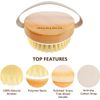 Metene 2 Pack Dry Body Brushes, Exfoliating Body Scrubbers, Natural Bristles for Dry Skin, Improve Circulation, Stop Ingrown Hairs, Reduce Acne and Cellulite