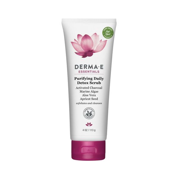 Derma E Purifying Daily Detox Charcoal Face Scrub 4 Ounce Exfoliator