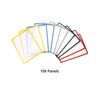 QWORK® Wall Document Organiser, Display Panel Wall Unit for Storing and Displaying A4 Documents, Includes 10 Display Panels in Assorted Colours