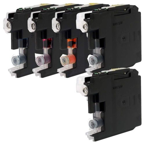 LC211 (BK x 2/C/M/Y) [4 Colors + 1 BK; Total 5 Pieces] Compatible Ink Cartridges for Brother, Compatible with Remaining Level Display, Latest IC Chip Compatible Models: MFC-J997DN MFC-J997DWN MFC-907DN MFC-907DWN MFC-837DN MFC-737DWN DCP-J963(BN) W) DCP-J