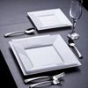 5oz Disposable Square Plastic White Dessert Bowls Splendid Design 50pcs