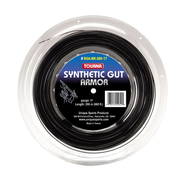 Tourna Synthetic Gut Armor 17G String Reel, Black