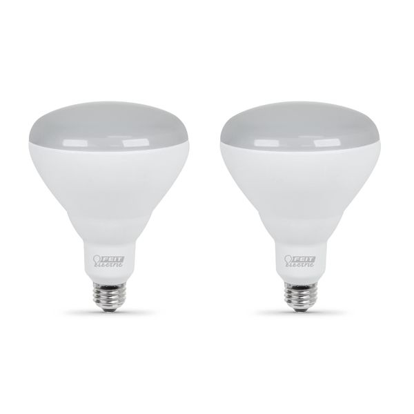 Feit Electric LED BR40 Bulbs, Dimmable, 65W Equivalent, 10 Year Life, 850 Lumens, E26 Base, 5000k Daylight, Flood Lights, Recessed Can Light Bulbs, Damp Rated, UL Listed, 2 Pack, BR40DM/850/10KLED/2