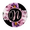 Blush Initial Letter N Monogram Lilac Violet Floral PopSockets Swappable PopGrip