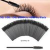 100PCS Black Mascara Eyelash Wands Applicator Brushes Makeup Extension Spoolies