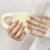 10 Pcs Handmade Nail Tips Grass Green Medium Coffin Nail Popular