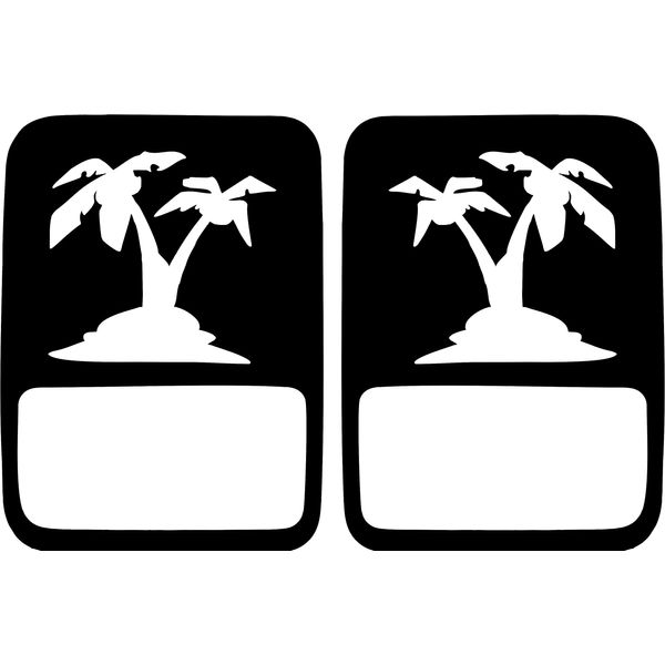 JeepTails Tropical Palm Tree Tail lamp Light Covers (Non-LED) Compatible with Jeep Gladiator