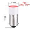 sourcing map LED Bulbs 220V-240V, Dashboard Light Red, BA9s Base Bulb 3Pcs