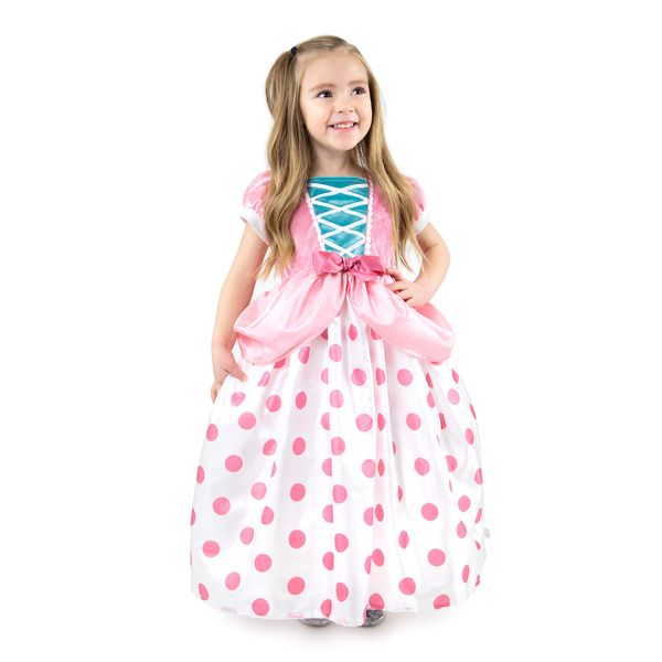 Little Adventures Bo Peep Dress up Costume (Medium) - Machine Washable Child Pretend Play and Party Dress with No Glitter