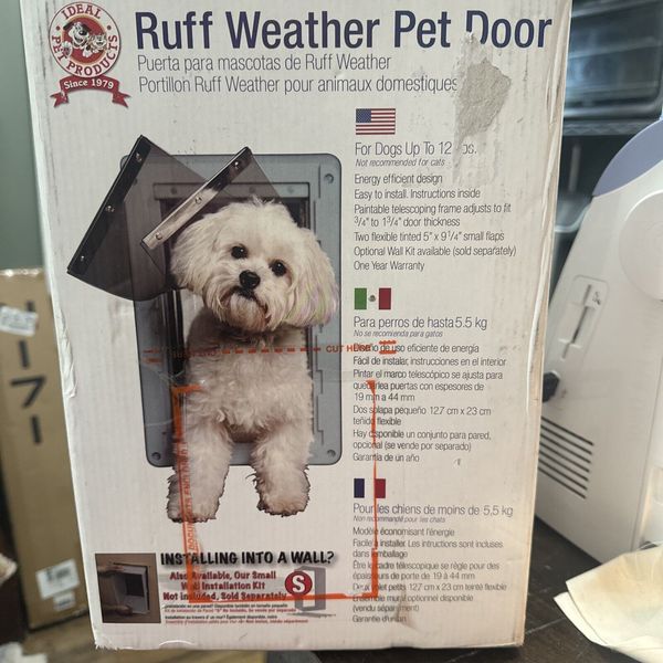 NEW Ideal Pet Products Ruff-Weather Pet Dog Door 5” X 9 1/4” Small (retail $83)