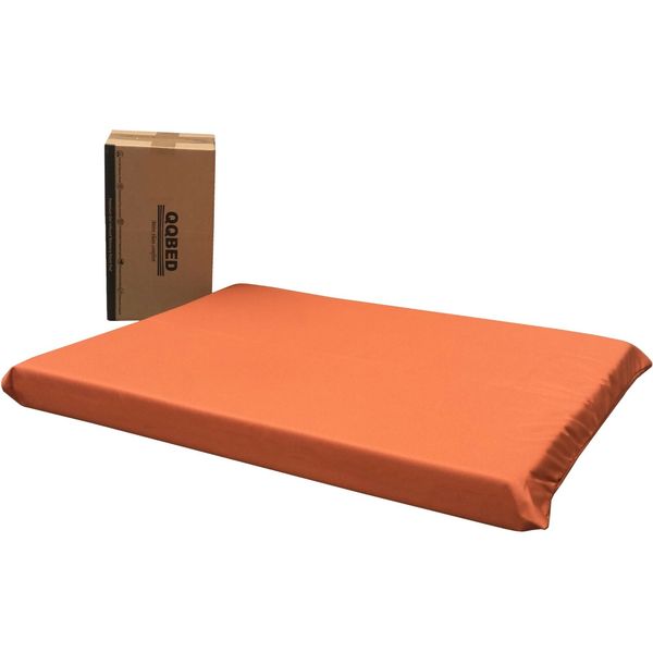 Memory Foam Pet Bed Pillow Waterproof Washable Cover for Medium Large Dog - Rust