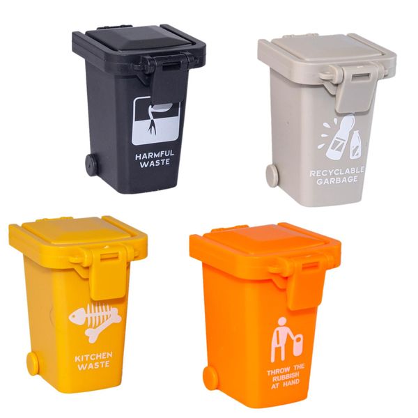 AITING Mini Curbside Vehicle Garbage Bin Trash Can Toy Kids Toy Push Vehicles Garbage Cans