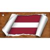 Latvia Flag Scroll Novelty Aluminum Key Chain KC-9214