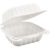 250-Pack Plastic Clamshell Take Out Food Hinged Container Heavy Duty Disposable