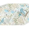 Bird and hearts gift wrapping paper | Quality sheets + tags | Zero plastic packaging (4 Sheets + 4 Tags, Blue)