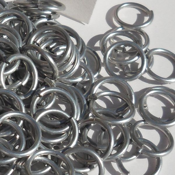 5000 3/8" 16g Bright Aluminum Jump Rings