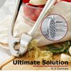 Heavy Duty Garlic Press - Rustproof, Easy Clean, Dishwasher Safe, Silver