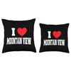 I Love Mountain View Throw Pillow
