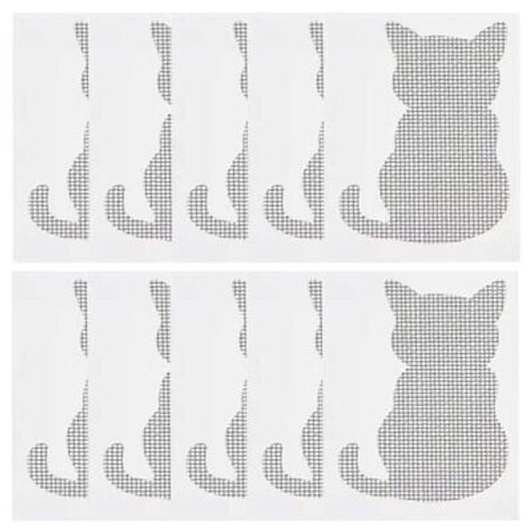 10Pcs Door Window Screen Repair Patch Set, Sliding Pet Mesh Screen Door Repai...