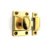 Infinity Decor Solid Brass Cupboard Catch - Thumb Turn Latch Lock - for Drawer, Wardrobe, Cabinet Doors (Polished Brass)