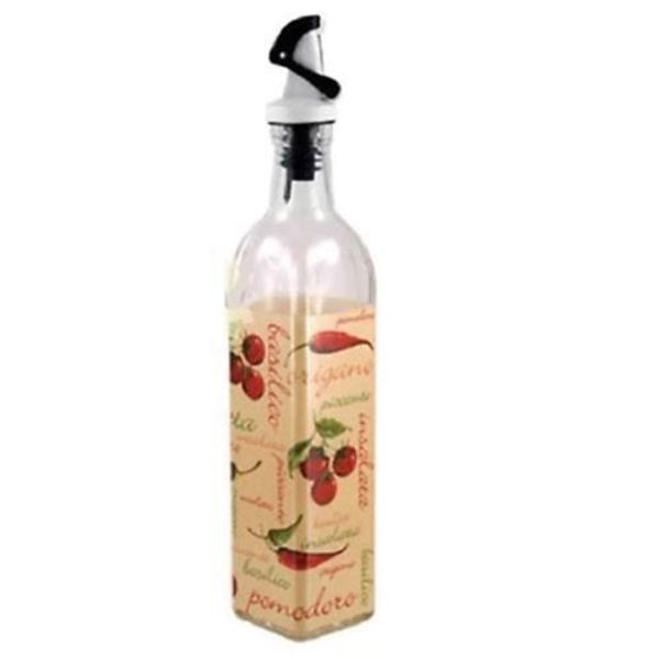 Grant Howard Insalata  Pomodoro Glass Oil or Vinegar Cruet Bottle, 16 Oz