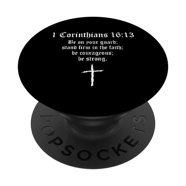 1 Corinthians 16:13 Bible Scripture Christian Cross PopSockets Swappable PopGrip