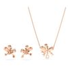 Swarovski Volta set, Bow, White, Rose gold-tone plated