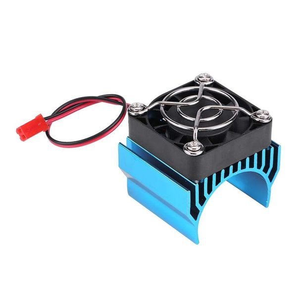 RC Motor Heat Sink with Cooling Fan, RC Heat Sink Cooling Fan for 1/10 Scale Electric RC Car 540/550 / 3650 Motor Replacement Upgrade Part Accessory(Blue)