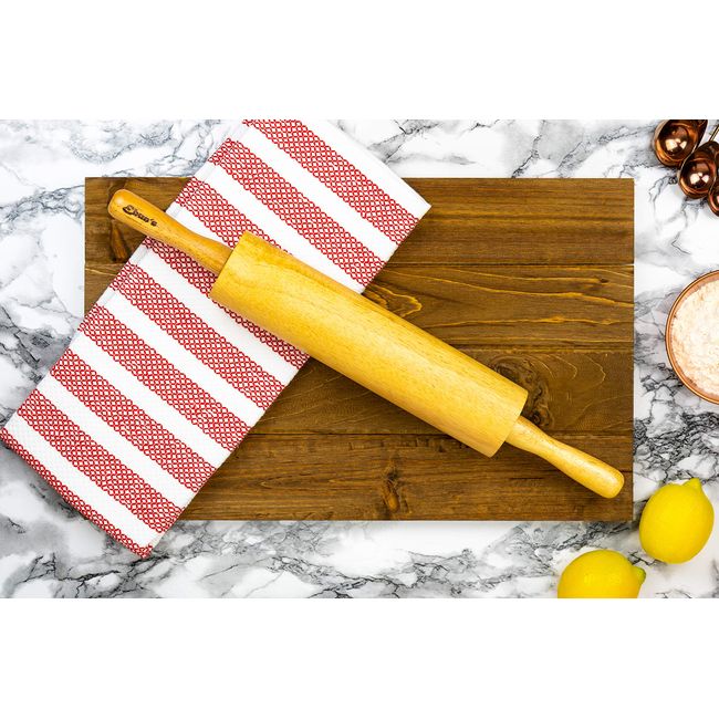 Ebuns Rolling Pin for Baking Pizza Dough, Pie & Cookie - Classic Essential Kitchen utensil tools gift ideas for bakers - Traditional Pins 10" inch Barrel