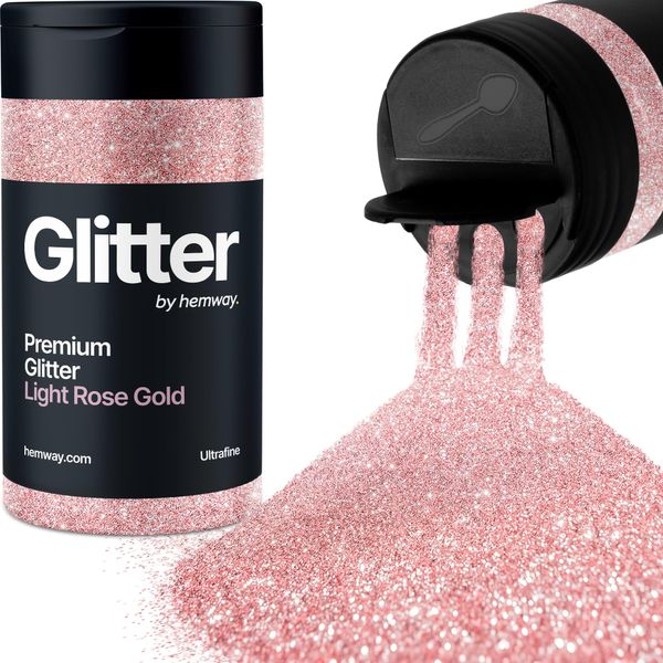 Glitter Shaker Light Rose Gold Viso Nail Art Tumbler Accessori per festival di Natale Resina ultra fine per artigianato Cosmetico 130g/4.6oz