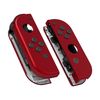 eXtremeRate Soft Touch Grip Red Joy con Handheld Controller Housing with Full Set Buttons, DIY Replacement Shell Case for Nintendo Switch Joycon & Switch OLED - Joy con Console Shell NOT Included