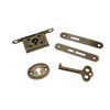 Quluxe Mini Locks Set - Decorative Antique Cabinet Locks with Keys & Screws - Bronze