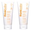 Thinkbaby Safe Sunscreen SPF 50+ - 6oz Family Size (2-Pack)