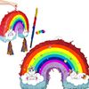 Beautiful Rainbow Unicorn Pinata with stick and blindfold