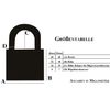 Talay Feinman Padlock Set + 3 Master Keys 50 mm Set of 3