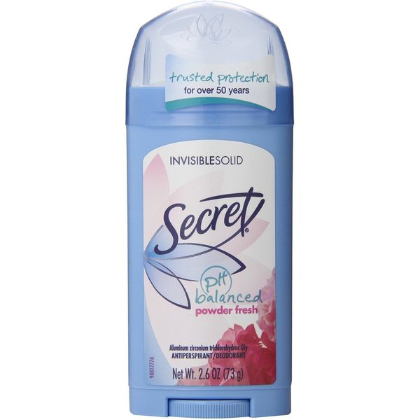 Secret Anti-Perspirant Deodorant, Invisible Solid, Powder Fresh 2.60 Ounce ( Value Pack of 4)