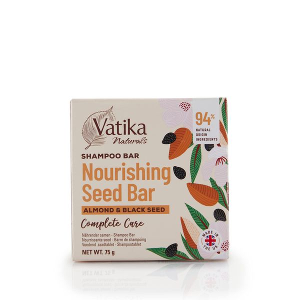 Vatika Naturals Complete Care Shampoo Bar - 75g | Enriched With Extracts Of Almond Oils and Blackseed | For Damaged Hair
