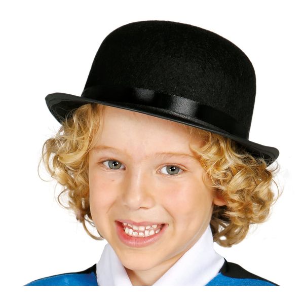 Fiestas Guirca Child Felt Black Bowler Hat