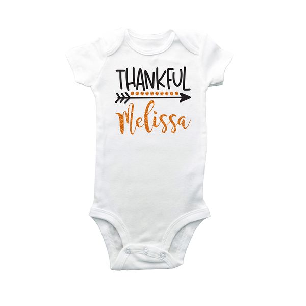 Thankful Customized name Bodysuit