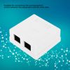 Junction Boxes, RJ45 Surface Mount Box, 6 Types Cat6 Mount Box Dual-Port Home Improvement for Communication Socket Connection