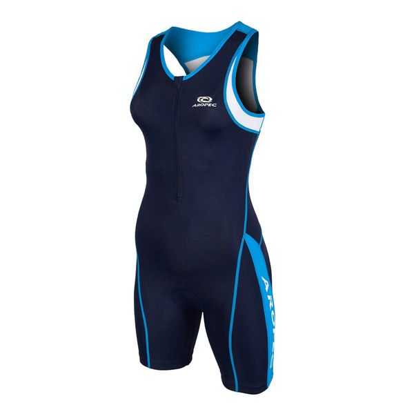 Aropec - Malla / Body de fitness para mujer, color azul, talla S