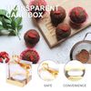 DOITOOL Cupcake Containers - 12Pack Clear Boxes with Single Cupcake Carrier, BPA-Free (Gold)