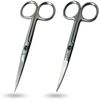 2 MULTIPURPOSE GROOMING SCISSORS FOR EYEBROWS NAILS HAIR BEARD CUTICLES THREAD